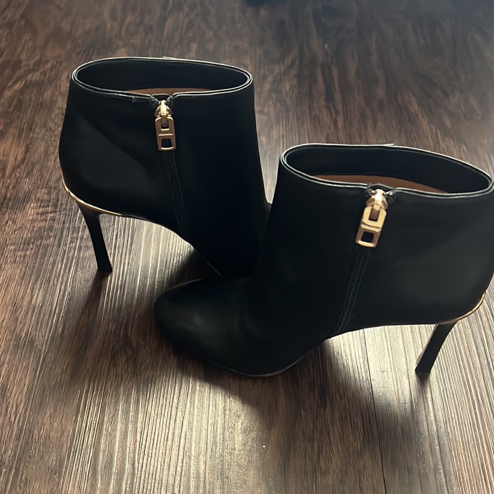 Coach Black Suede Stiletto Ankle Boots - Picture 6 of 9